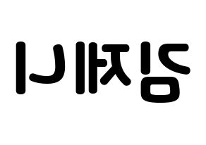 KPOP idol Black Pink  제니 (Kim Jennie, Jennie) Printable Hangul name fan sign & fan board resources Reversed
