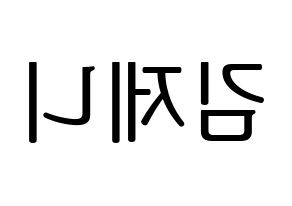 KPOP idol Black Pink  제니 (Kim Jennie, Jennie) Printable Hangul name fan sign, fanboard resources for LED Reversed