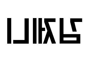 KPOP idol Black Pink  제니 (Kim Jennie, Jennie) Printable Hangul name fan sign, fanboard resources for light sticks Reversed