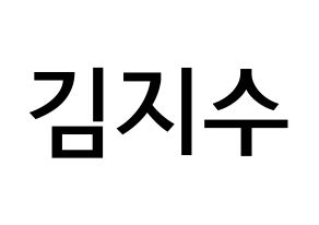 KPOP idol Black Pink  지수 (Kim Ji-soo, Jisoo) Printable Hangul name Fansign Fanboard resources for concert Normal
