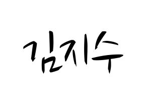 KPOP idol Black Pink  지수 (Kim Ji-soo, Jisoo) Printable Hangul name fan sign, fanboard resources for concert Normal
