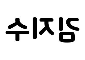 KPOP idol Black Pink  지수 (Kim Ji-soo, Jisoo) Printable Hangul name fan sign & fan board resources Reversed