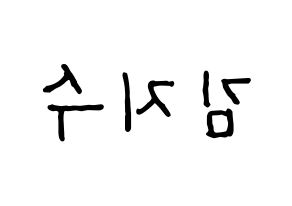 KPOP idol Black Pink  지수 (Kim Ji-soo, Jisoo) Printable Hangul name fan sign, fanboard resources for concert Reversed