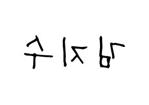 KPOP idol Black Pink  지수 (Kim Ji-soo, Jisoo) Printable Hangul name fan sign, fanboard resources for light sticks Reversed