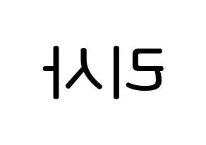 KPOP idol Black Pink  리사 (Lalisa Manoban, Lisa) Printable Hangul name Fansign Fanboard resources for concert Reversed