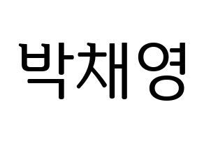 KPOP idol Black Pink  로제 (Park Chae-Young, Rosé) Printable Hangul name fan sign, fanboard resources for LED Normal