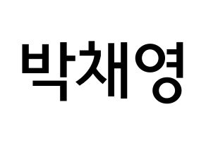KPOP idol Black Pink  로제 (Park Chae-Young, Rosé) Printable Hangul name Fansign Fanboard resources for concert Normal