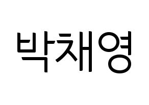 KPOP idol Black Pink  로제 (Park Chae-Young, Rosé) Printable Hangul name fan sign, fanboard resources for light sticks Normal
