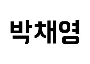 KPOP idol Black Pink  로제 (Park Chae-Young, Rosé) Printable Hangul name fan sign, fanboard resources for concert Normal