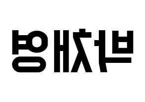 KPOP idol Black Pink  로제 (Park Chae-Young, Rosé) Printable Hangul name fan sign, fanboard resources for light sticks Reversed