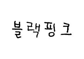 KPOP idol Black Pink Printable Hangul fan sign & fan board resources Normal