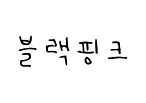 KPOP idol Black Pink Printable Hangul fan sign, concert board resources for LED Normal