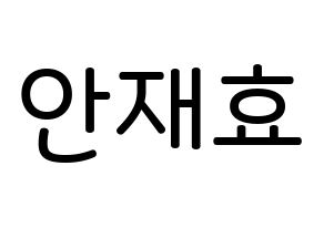 KPOP idol Block B  재효 (Ahn Jae-hyo, JAEHYO) Printable Hangul name Fansign Fanboard resources for concert Normal