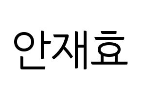 KPOP idol Block B  재효 (Ahn Jae-hyo, JAEHYO) Printable Hangul name fan sign, fanboard resources for light sticks Normal
