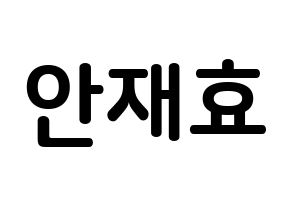 KPOP idol Block B  재효 (Ahn Jae-hyo, JAEHYO) Printable Hangul name fan sign, fanboard resources for concert Normal