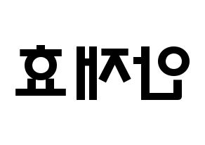 KPOP idol Block B  재효 (Ahn Jae-hyo, JAEHYO) Printable Hangul name fan sign & fan board resources Reversed