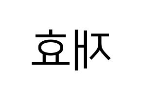 KPOP idol Block B  재효 (Ahn Jae-hyo, JAEHYO) Printable Hangul name fan sign, fanboard resources for LED Reversed