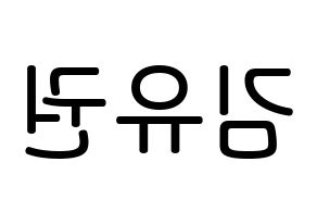 KPOP idol Block B  유권 (Kim Yu-kwon, U-KWON) Printable Hangul name Fansign Fanboard resources for concert Reversed