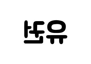 KPOP idol Block B  유권 (Kim Yu-kwon, U-KWON) Printable Hangul name fan sign & fan board resources Reversed