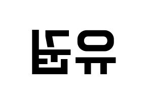 KPOP idol Block B  유권 (Kim Yu-kwon, U-KWON) Printable Hangul name fan sign, fanboard resources for light sticks Reversed