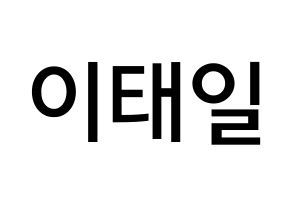 KPOP idol Block B  태일 (Lee Tae-il, TAEIL) Printable Hangul name Fansign Fanboard resources for concert Normal