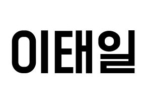 KPOP idol Block B  태일 (Lee Tae-il, TAEIL) Printable Hangul name fan sign, fanboard resources for light sticks Normal