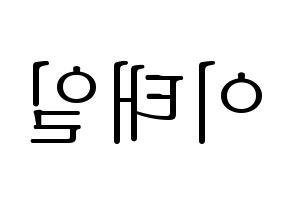 KPOP idol Block B  태일 (Lee Tae-il, TAEIL) Printable Hangul name fan sign & fan board resources Reversed