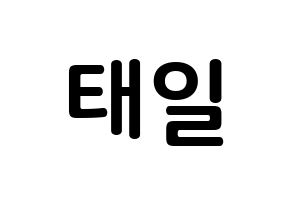 KPOP idol Block B  태일 (Lee Tae-il, TAEIL) Printable Hangul name fan sign, fanboard resources for concert Normal