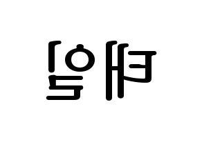 KPOP idol Block B  태일 (Lee Tae-il, TAEIL) Printable Hangul name fan sign, fanboard resources for LED Reversed