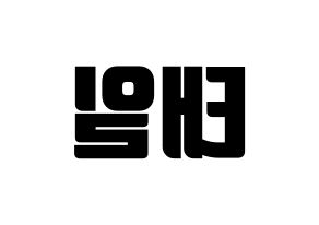 KPOP idol Block B  태일 (Lee Tae-il, TAEIL) Printable Hangul name fan sign, fanboard resources for light sticks Reversed