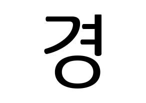 KPOP idol Block B  박경 (Park Kyung, PARK KYUNG) Printable Hangul name fan sign, fanboard resources for LED Normal