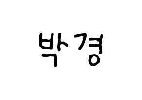 KPOP idol Block B  박경 (Park Kyung, PARK KYUNG) Printable Hangul name fan sign, fanboard resources for concert Normal