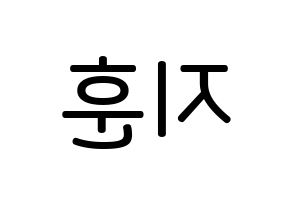 KPOP idol Block B  피오 (Pyo Ji-hoon, P.O) Printable Hangul name Fansign Fanboard resources for concert Reversed