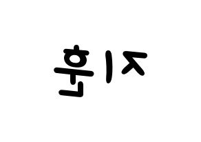 KPOP idol Block B  피오 (Pyo Ji-hoon, P.O) Printable Hangul name fan sign, fanboard resources for light sticks Reversed