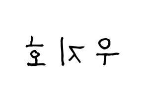 KPOP idol Block B  지코 (Woo Ji-ho, ZICO) Printable Hangul name fan sign, fanboard resources for light sticks Reversed