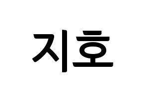 KPOP idol Block B  지코 (Woo Ji-ho, ZICO) Printable Hangul name fan sign, fanboard resources for concert Normal