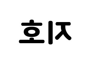 KPOP idol Block B  지코 (Woo Ji-ho, ZICO) Printable Hangul name fan sign & fan board resources Reversed