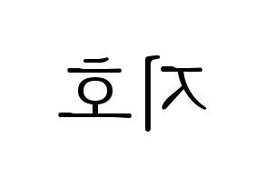KPOP idol Block B  지코 (Woo Ji-ho, ZICO) Printable Hangul name fan sign & fan board resources Reversed