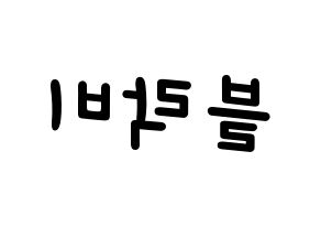 KPOP idol Block B Printable Hangul Fansign concert board resources Reversed