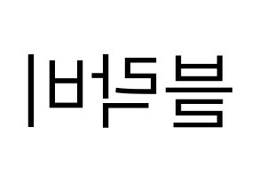 KPOP idol Block B Printable Hangul fan sign, fanboard resources for LED Reversed