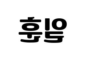 KPOP idol BTOB  일훈 (Jung Il-hoon, Ilhoon) Printable Hangul name fan sign, fanboard resources for light sticks Reversed