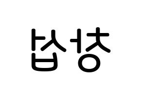KPOP idol BTOB  창섭 (Lee Chang-sub, Changsub) Printable Hangul name Fansign Fanboard resources for concert Reversed