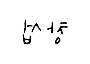 KPOP idol BTOB  창섭 (Lee Chang-sub, Changsub) Printable Hangul name fan sign, fanboard resources for LED Reversed