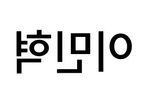 KPOP idol BTOB  민혁 (Lee Min-hyuk, Minhyuk) Printable Hangul name Fansign Fanboard resources for concert Reversed