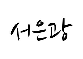 KPOP idol BTOB  은광 (Seo Eun-kwang, Eunkwang) Printable Hangul name fan sign, fanboard resources for concert Normal