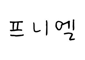 KPOP idol BTOB  프니엘 (Shin Dong-geun, Peniel) Printable Hangul name fan sign, fanboard resources for concert Normal