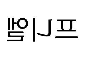 KPOP idol BTOB  프니엘 (Shin Dong-geun, Peniel) Printable Hangul name fan sign, fanboard resources for LED Reversed