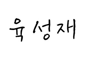 KPOP idol BTOB  성재 (Yook Sung-jae, Sungjae) Printable Hangul name fan sign, fanboard resources for concert Normal