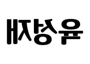 KPOP idol BTOB  성재 (Yook Sung-jae, Sungjae) Printable Hangul name fan sign, fanboard resources for light sticks Reversed