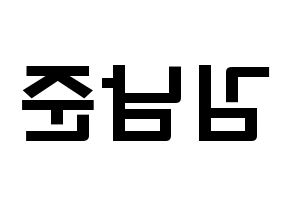 KPOP idol BTS  RM (Kim Nam-jun, RM) Printable Hangul name fan sign & fan board resources Reversed